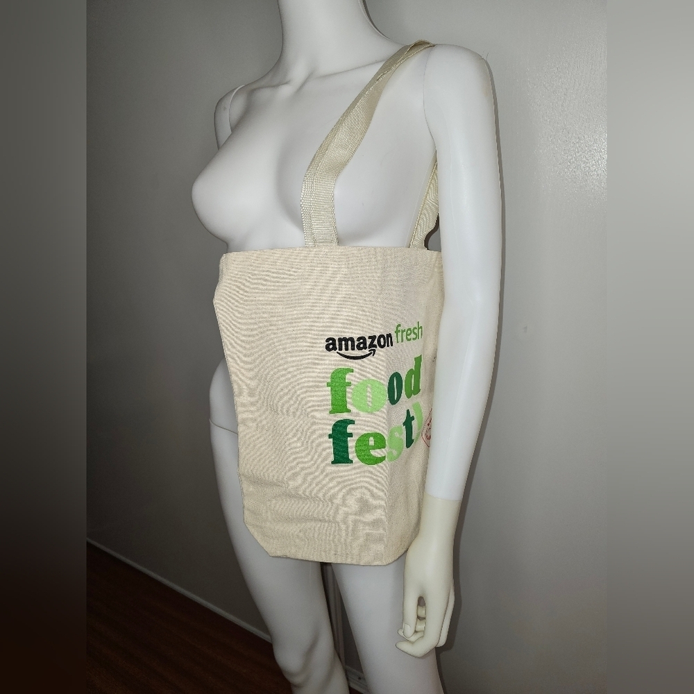 Amazon Fresh Food Fest Canvas Tote Bag Southern California New Unused Unisex